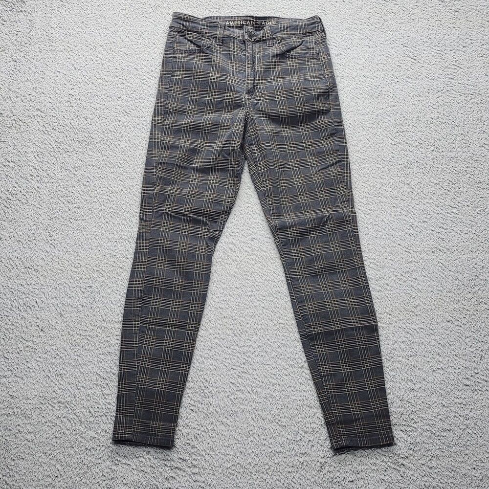 American Eagle Outfitters Plaid Super Stretch Pants Women's Size 4 Regular